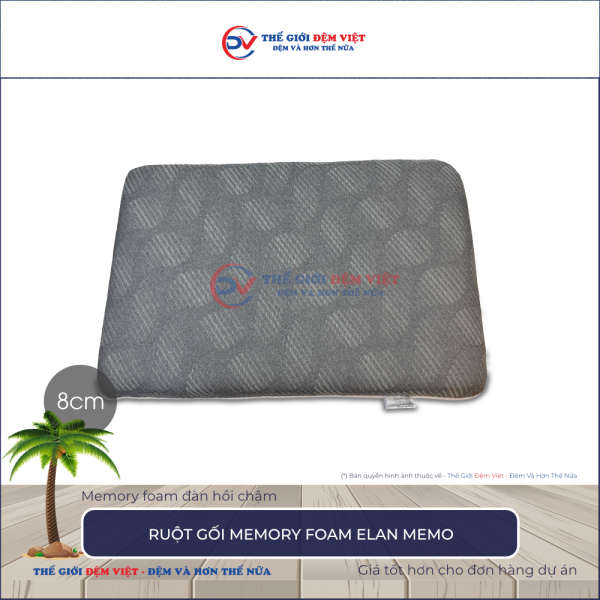 Ruột gối Memory foam Elan Memo